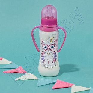 Бутылочка для кормления Baby Planet с ручками и узким горлышком 250 мл., 3 мес.+ (8428/2)