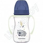 Антиколиковая бутылочка для кормления Canpol Babies Easystart Sleepy Koala с широким горлышком 240 мл, 3+ мес. (35/237_blu)