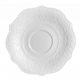 Блюдце для чайной чашки Tudor England 15 см TU3110 white