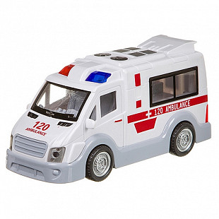 Инерционный автобус YAKO скорая помощь, серия "На земле, В небе, На море" M9579