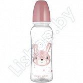 Бутылочка для кормления Canpol babies Cute Animals с узким горлышком 250 мл., 12+ мес. (11/841_pin)