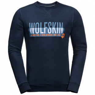 Пуловер мужский Jack Wolfskin Slogan Sweatshirt M night blue