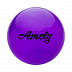 Мяч для художественной гимнастики Amely с блестками AGB-102 15 см purple