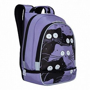 Рюкзак школьный GRIZZLY RG-068-1 /2 lavender