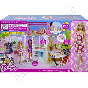 Игровой набор Barbie Malibu Загородный дом с куклой (HCD48)