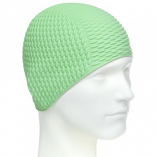 Шапочка для бассейна (плавания) женская Mad Wave Bubble green