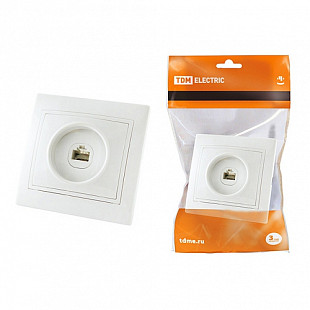 Розетка Tdm телефонная RJ11 Таймыр white SQ1814-0020