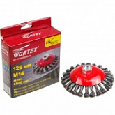 Щетка дисковая косичка Wortex 125м/M14 WCBD125KA011