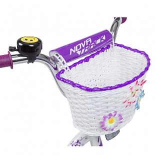 Велосипед Novatrack Butterfly 16" (2019) White/Violet 167BUTTERFLY.WVL9