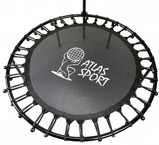 Батут круглый Atlas Sport 122 см на резинках с Т-ручкой blue FJ-F48