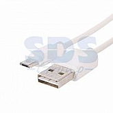 USB кабель Rexant microUSB 1м с 2-сторонним разъемом white 18-0111