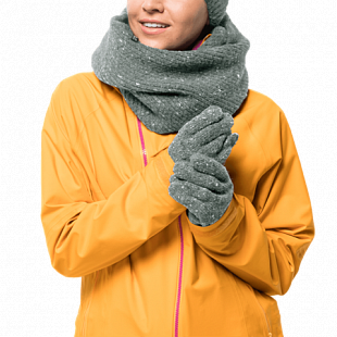 Перчатки мужские Jack Wolfskin Merino Glove greenish grey