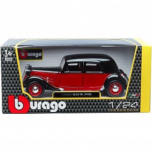 Коллекционная машина Bburago 1:24 Citroen 15 CV TA 1938 (18-22017) red/black