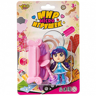 Набор YAKO мебели (гостиная) с куколкой и зверюшкой, серия Мир micro Игрушек M769 