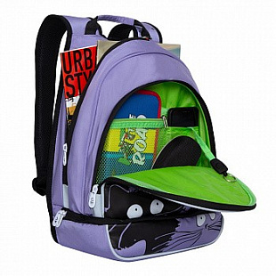 Рюкзак школьный GRIZZLY RG-068-1 /2 lavender
