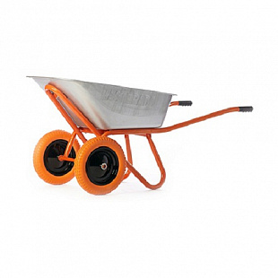 Тачка строительная Skiper 130 л 2 литых колеса ось 20/110 мм