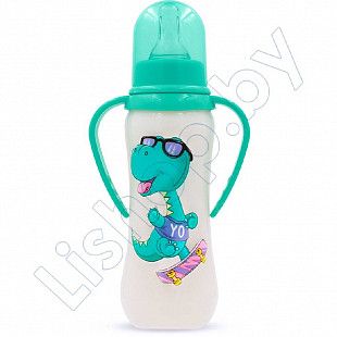 Бутылочка для кормления Baby Planet с ручками и узким горлышком 250 мл., 3 мес.+ (8428/4)