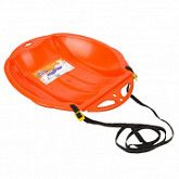 Ледянка дисковая с ремнем Цикл Веселый паровозик orange