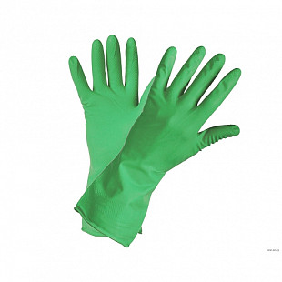 Перчатки хозяйственные латексные Komfi Comfort Plus green