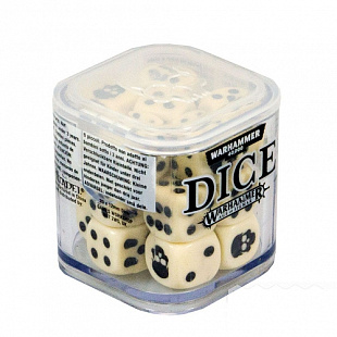 Набор кубов Games Workshop Warhammer Citadel 12 mm Dice Set white 65-36