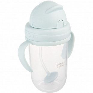 Поильник непроливающий Canpol babies с трубочкой и утяжелителем 270 мл 6+ (56/623_gre) green