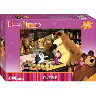 Пазлы Step Puzzle 120 "Маша и Медведь" 75112