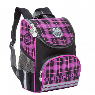 Рюкзак школьный GRIZZLY RA-873-5	 с мешком /1 black/purple