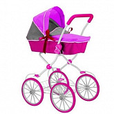 Коляска для кукол RT 603 fuchsia/grey