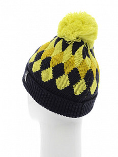 Шапка детская Jack Wolfskin Diamond Knit Cap K black/yellow
