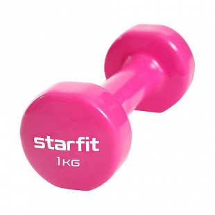 Гантель виниловая Starfit Core 1 кг DB-101 pink