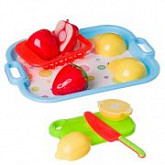 Игровой набор овощи и фрукты, резка на липучках  F6206