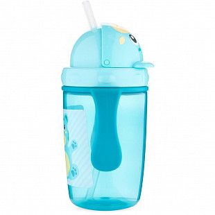 Поильник Canpol babies Hello Little с силиконовой трубочкой 9м+ 400 мл (56/500_tur) turquoise