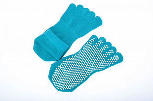 Носки противоскользящие Bradex для занятий йогой закрытые SF 0350 Turquoise