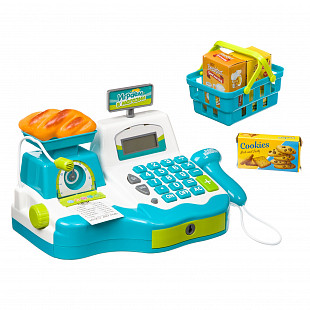 Игровой набор Bondibon "Играем в магазин" с кассовым аппаратом, чековой лентой, аксессуарами