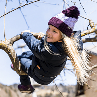 Шапка детская Jack Wolfskin Stormlock Pompom Beanie Kids true lavender