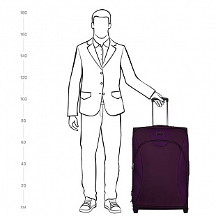 Чемодан большой Polar 28" 3-ой Р8590 purple