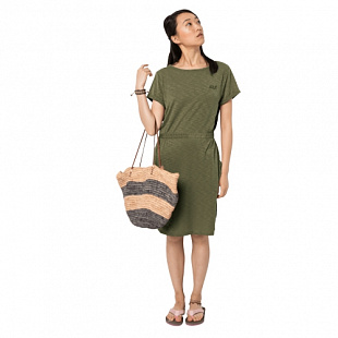 Платье трикотажное женское Jack Wolfskin Travel Dress delta green