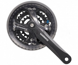 Шатун Shimano MTB FC-M361 (175мм 48x38x28 с защитой 8/7 звезд, Black, OEM) AFCM361E888CL
