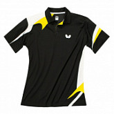 На картинке изображен Рубашка теннисная Butterfly Kuma black Рубашка теннисная Butterfly Kuma black