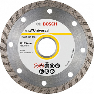 Алмазный круг Bosch Турбо 115х2,0х 7х22,23 мм Универсал ECO 2608615036
