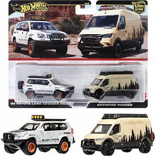 Набор машинок Hot Wheels Mercedes-Benz Sprinter Tourer & '05 Toyota Land Cruiser Prado (HBL96 HRR76)
