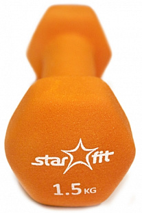 Гантель неопреновая Starfit DB-201 1,5 кг orange