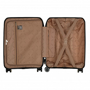 Чемодан малый Polar 20" 2-ой РР819 coffee