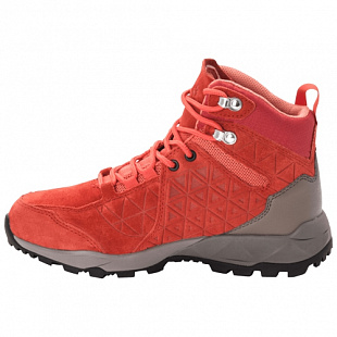Водонепроницаемые кроссовки женские Jack Wolfskin Cascade Hike Lt Texapore Mid W red / orange