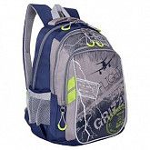 Школьный рюкзак GRIZZLY RB-964-4 blue/grey