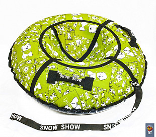 Тюбинг RT Собачки 105 см + автокамера light green