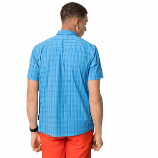Рубашка мужская Jack Wolfskin Rays Stretch Vent Shirt Men brilliant blue checks