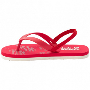 Вьетнамки детские Jack Wolfskin Eezy K red / white sand