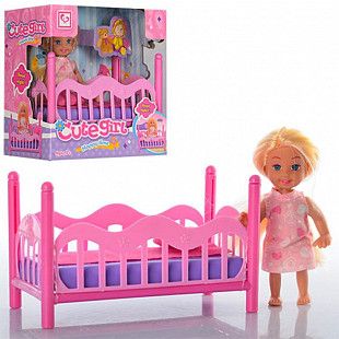 Набор игровой Shenzhen Toys Cute Girl с куколкой в кроватке K899-27