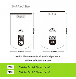 Герморюкзак Naturehike 500D Marine 30 л Orange